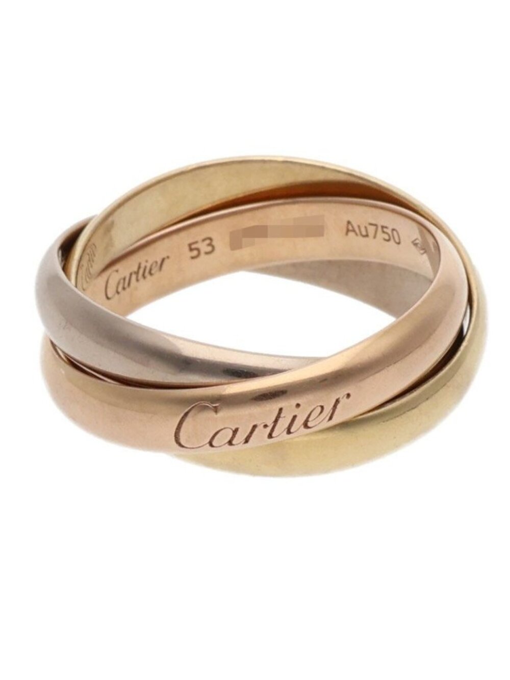 Cartier Trinity Classic 18k Yellow Gold PG WG Ring